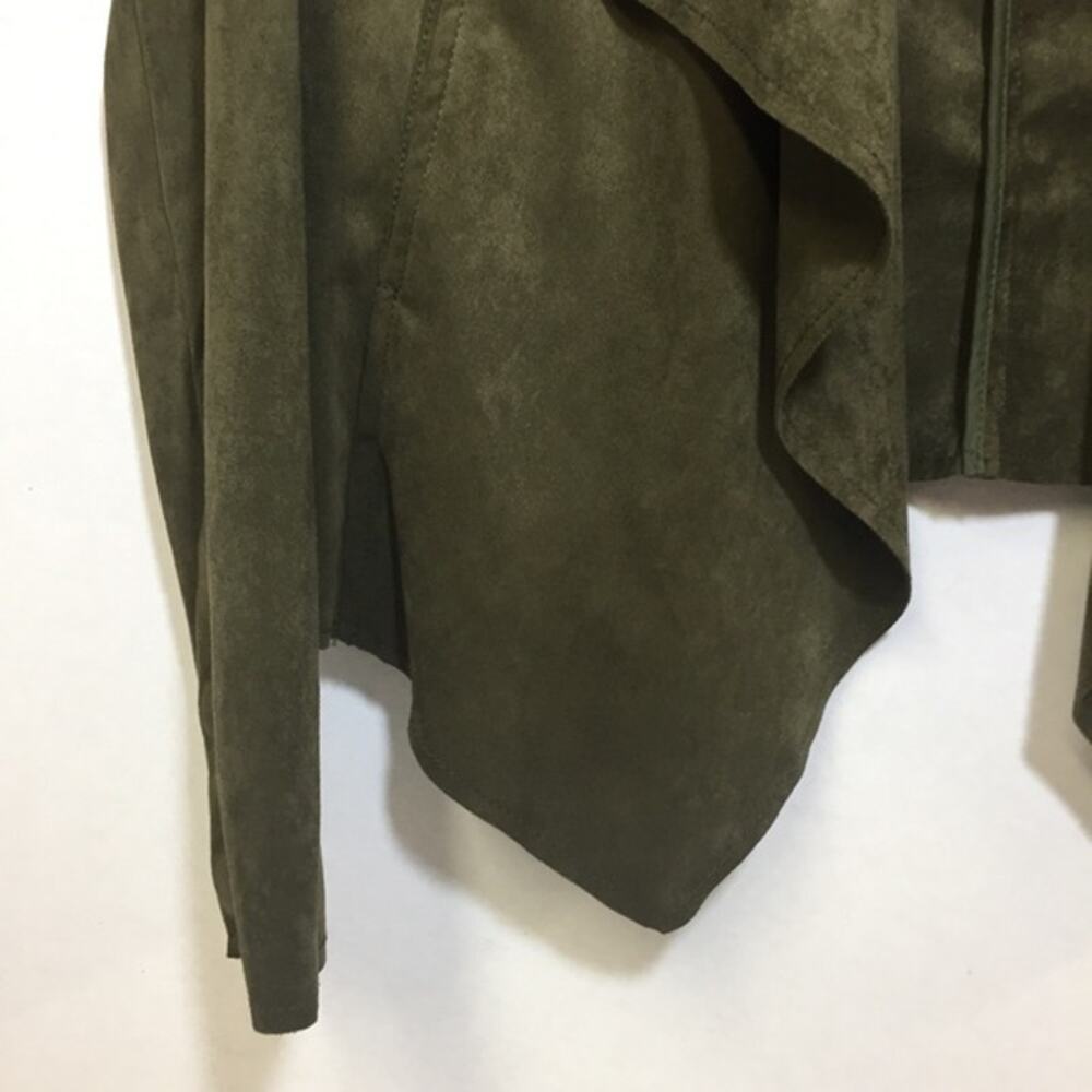 KUT from the Kloth Tayanita Olive Faux Suede Jacket Size Medium - Picture 8 of 11